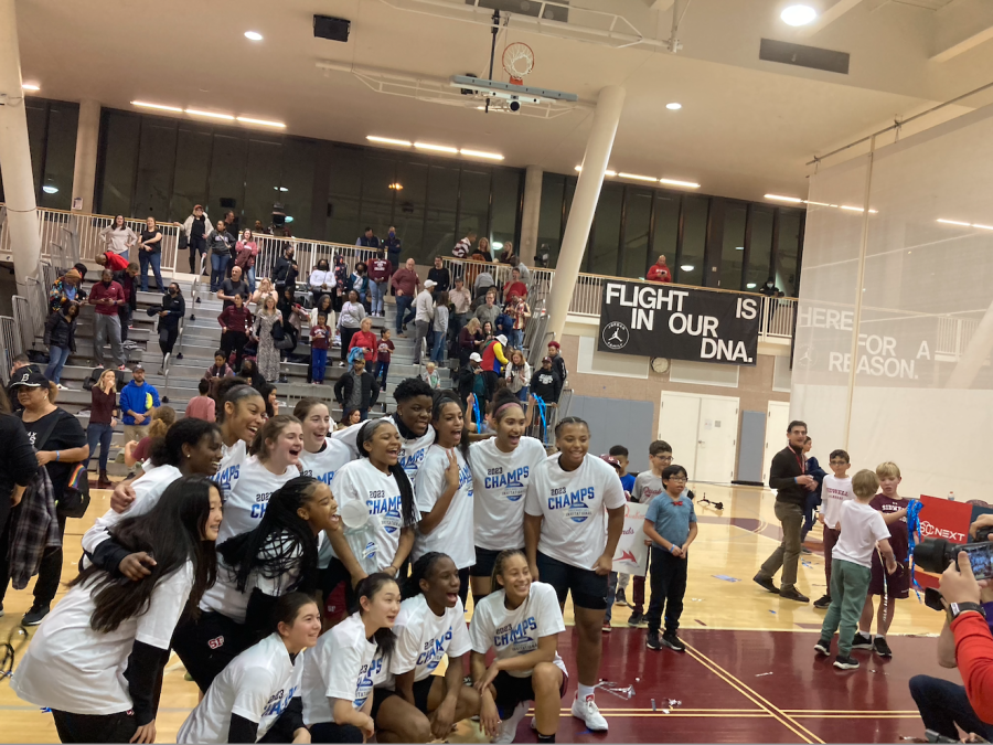 The girls’ team defeated Lone Peak High School 50-46 in the championship game. Photo: Maddie Mohamadi 23.