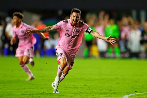 Messi leads Inter Miami to win their first trophy in club history — the third-annual Leagues Cup. Photo: Getty Images.