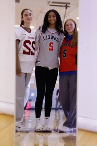 Sidwell middle schoolers were given the opportunity to try on varsity jerseys at the National Girls and Women in Sports Day event. Photo: Annica Nassiry ’25.