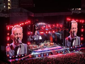 Singer Bruce Springsteen passionately performed at Nationals Park for over an audience over 40,000.