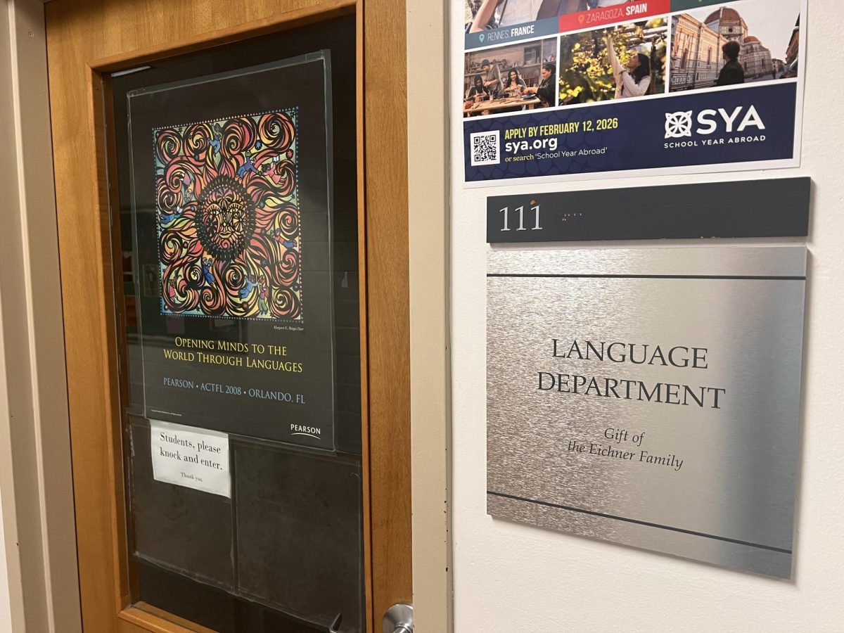 Sidwell already offers Spanish, Chinese, French and Latin.